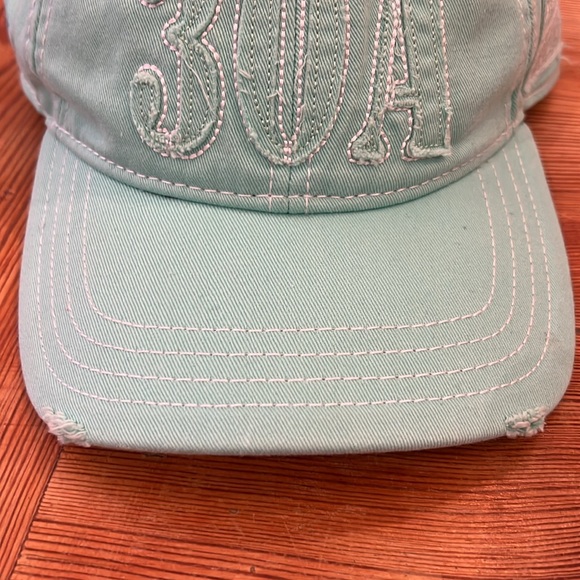Rustic vintage 30A watercolors baseball cap hat green - Picture 7 of 7